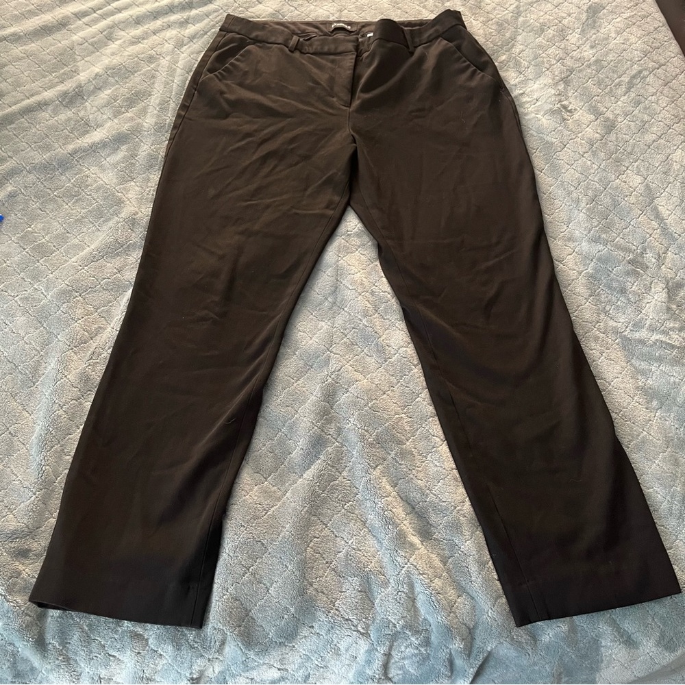 Express Black Columnist Ankle‎ Mid Rise Stretch Dress Pants 12R